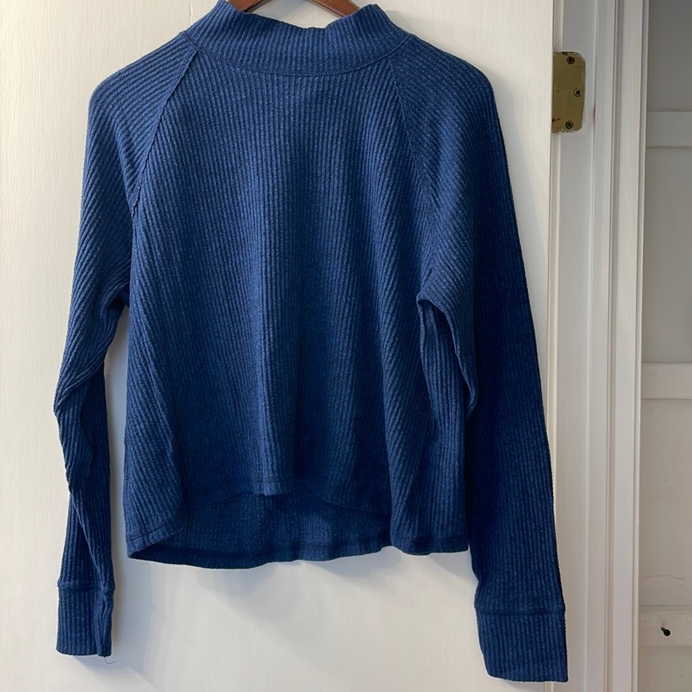Blue A&F Mock Neck Sweater